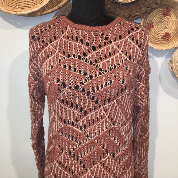 Crotchet open stitch tunic sweater (boho, bohemian, western) Universal Thread - Picture 3 of 8